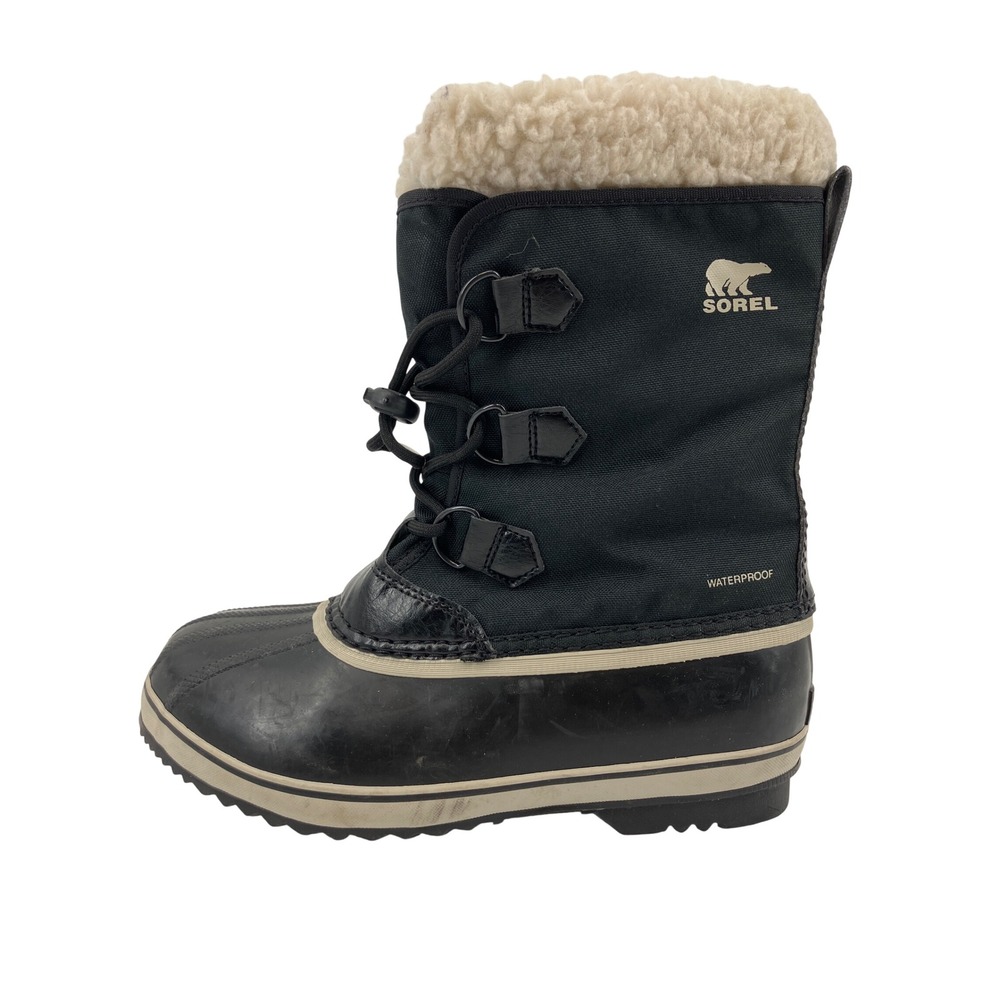 Sorel Winter Carnival Boots Women 6 Black Good Waterproof Faux Fur NY1962-010